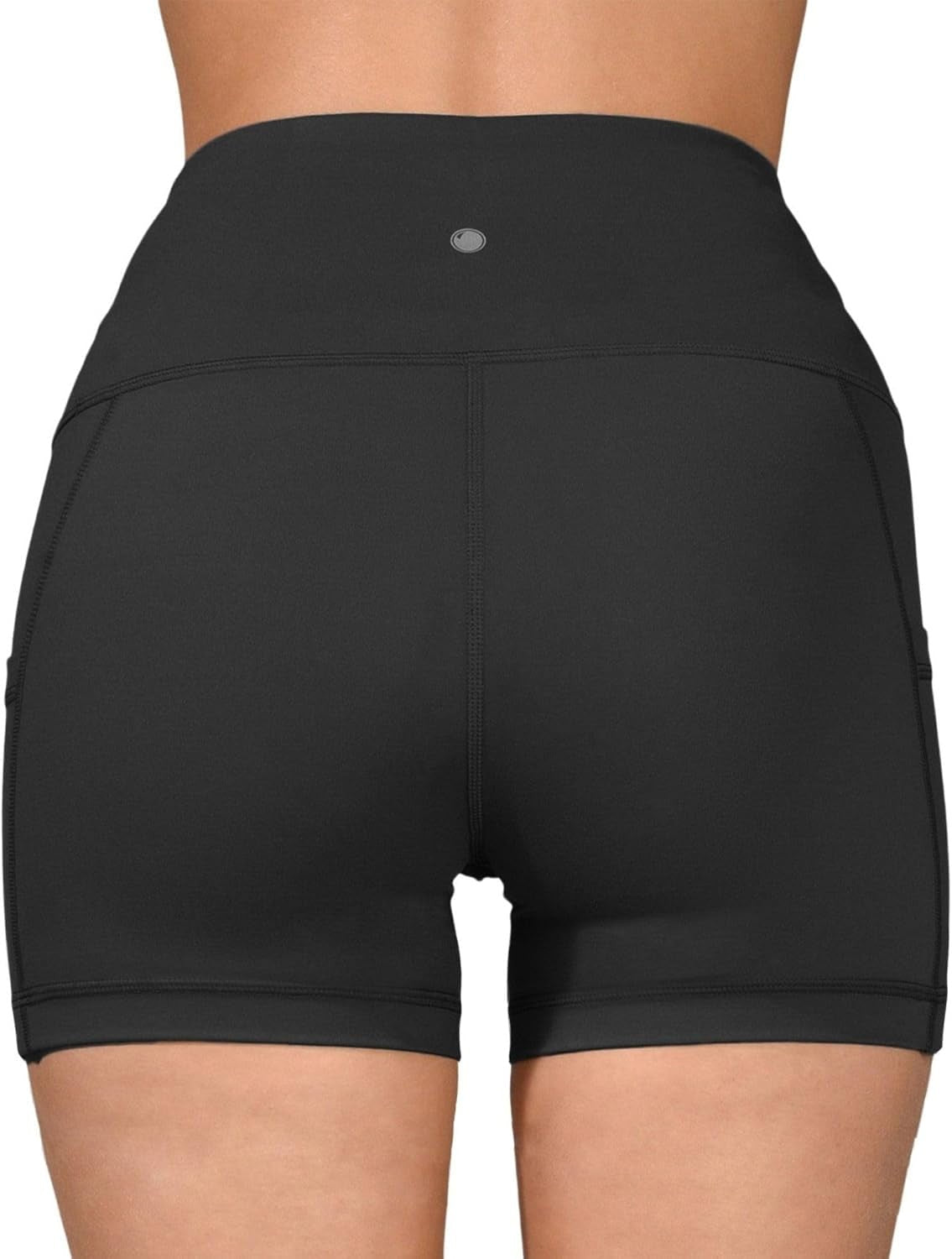 High Waisted Squat Proof Workout Shorts Side Pocket Running Biker Shorts -