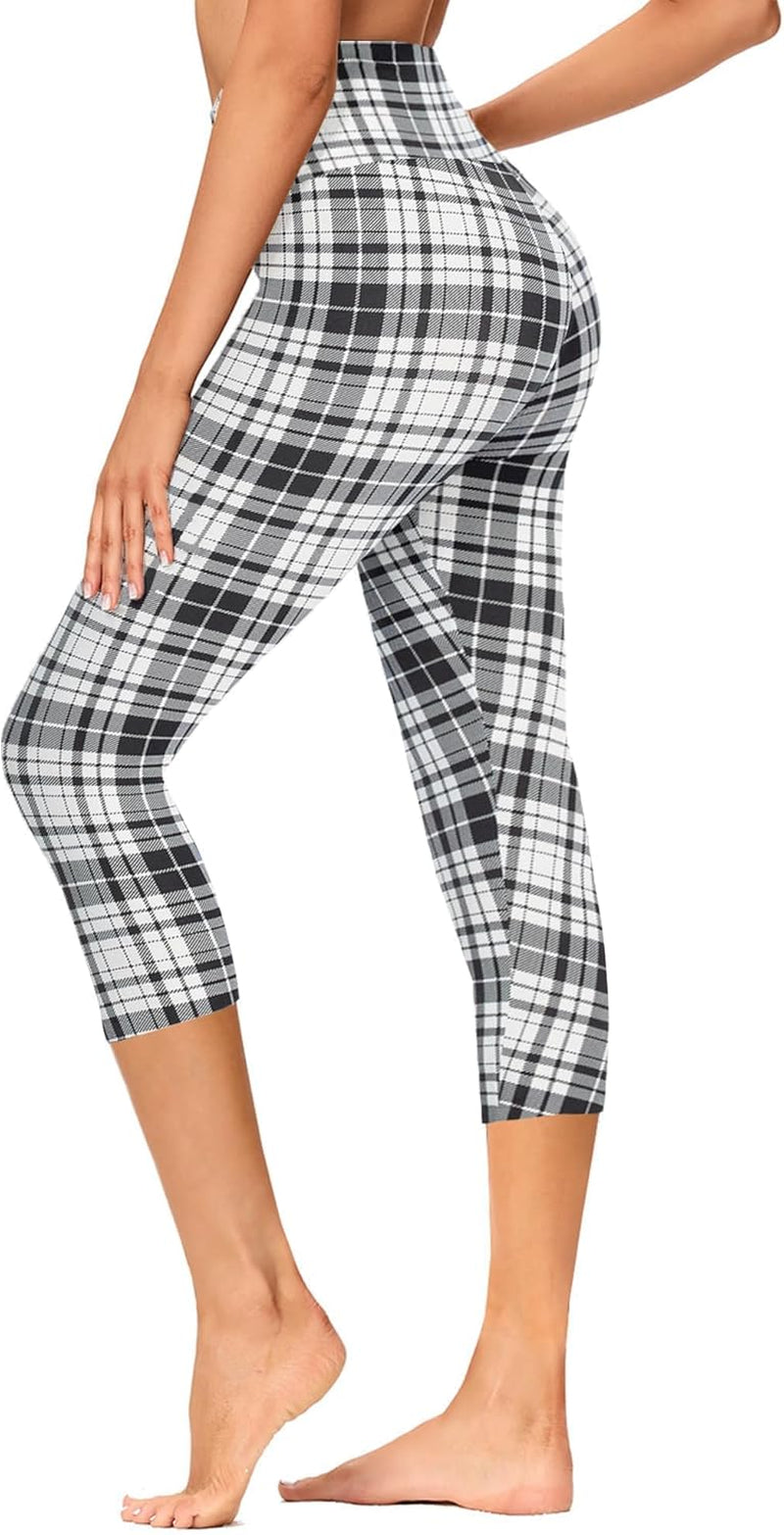 GAYHAY High Waisted Capri Leggings for Women - Soft Slim Yoga Pants for Running Cycling Workout