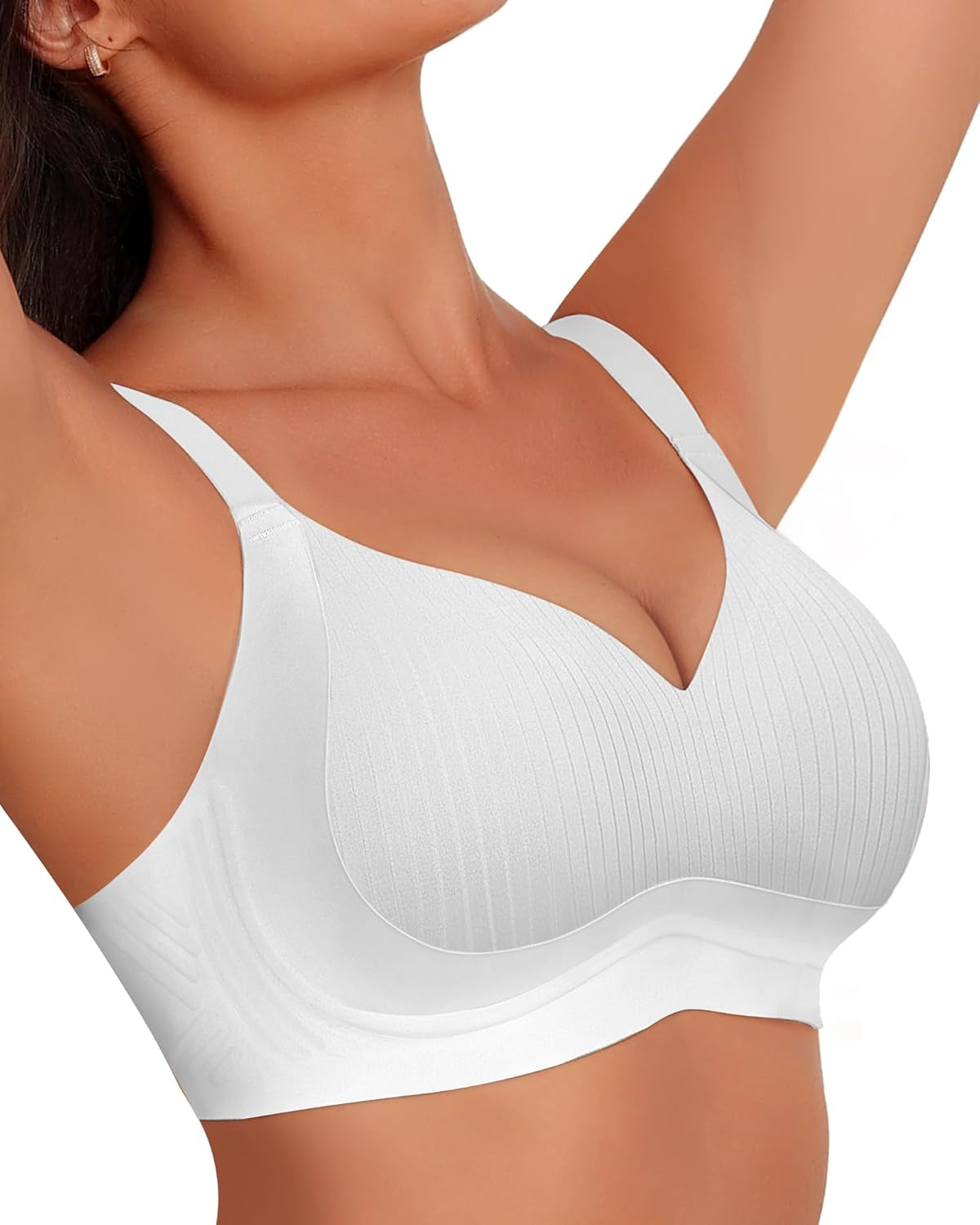 Wireless Bra for Women Support and Lift No Underwire Full Coverage Soft Comfort Regular plus Size Bras