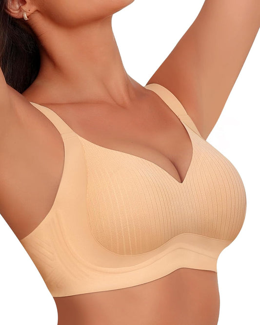 Wireless Bra for Women Support and Lift No Underwire Full Coverage Soft Comfort Regular plus Size Bras