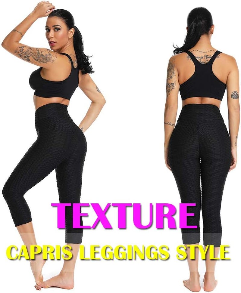 Women'S High Waist Yoga Pants Tummy Control Slimming Booty Leggings Workout
