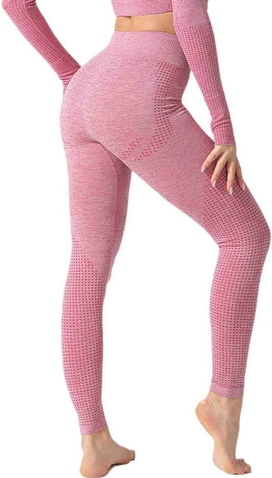Women Yoga Leggings High Waist Tummy Control Gym Workout Stretch Seamless