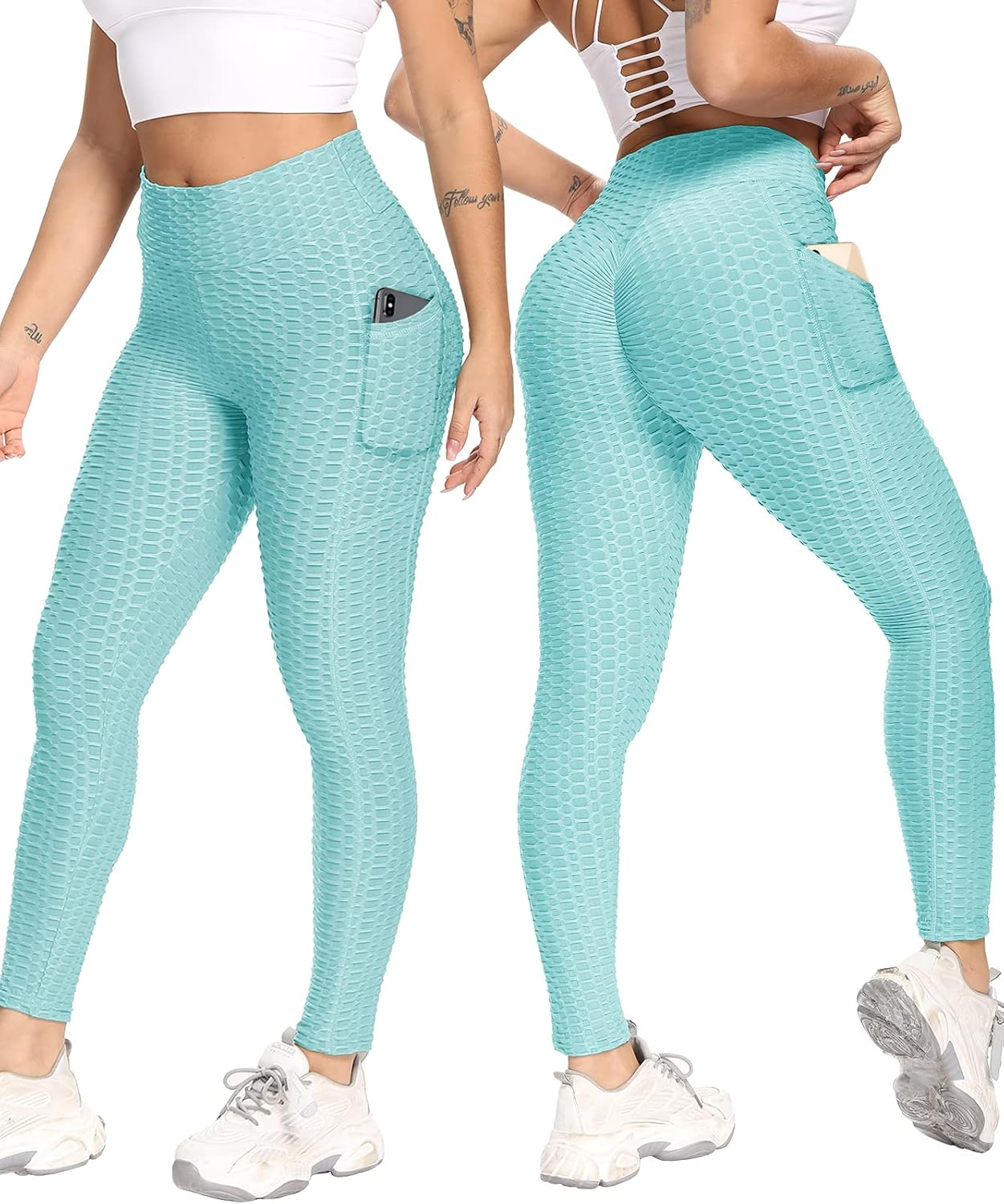 Butt Lifting anti Cellulite Workout Leggings for Women High Waist Yoga Pants Run