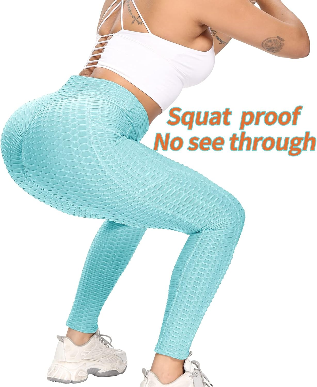 Butt Lifting anti Cellulite Workout Leggings for Women High Waist Yoga Pants Run