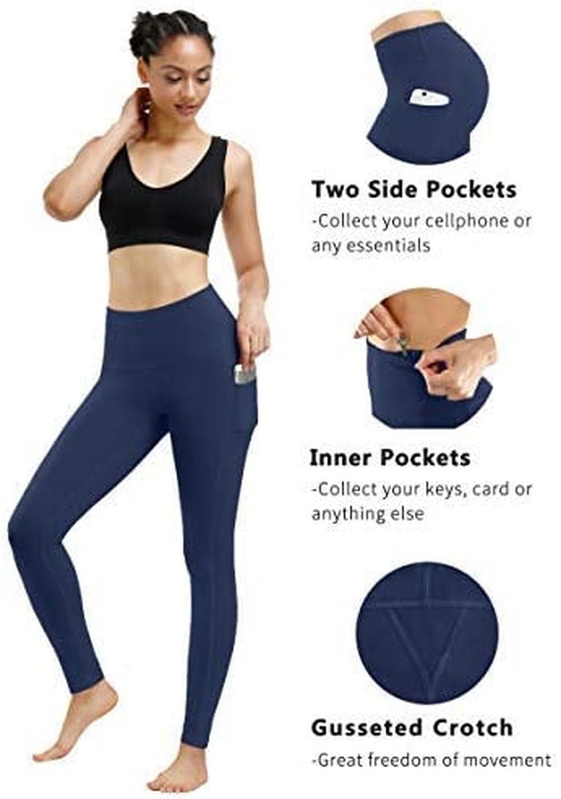 3 Pack High Waist Yoga Pants,Yoga Pants for Women Tummy Control Workout Pants 4