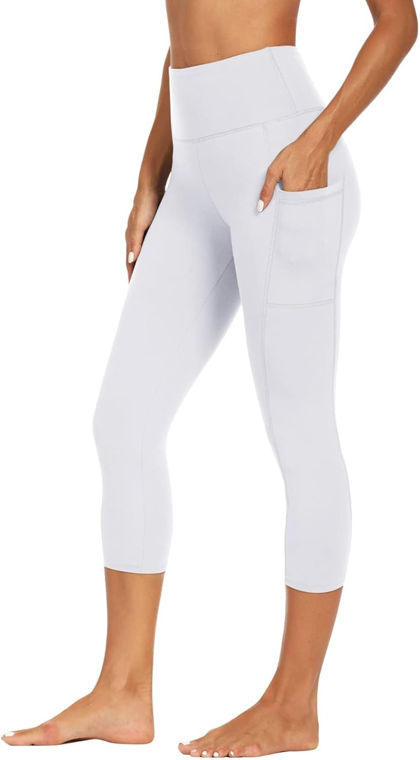 GAYHAY High Waisted Capri Leggings for Women - Soft Slim Yoga Pants for Running Cycling Workout