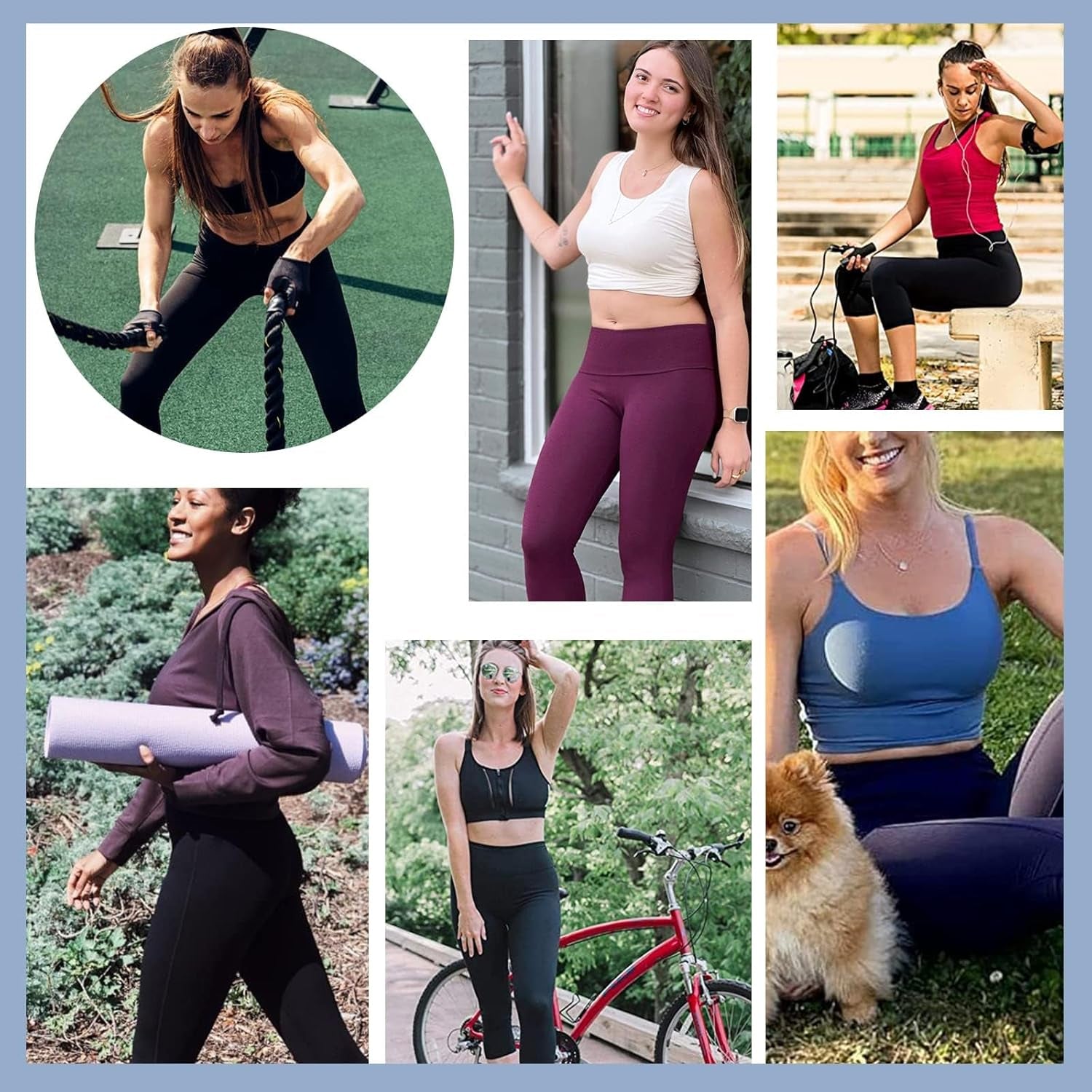3 Packs Leggings with Pockets for Women, Soft High Waisted Tummy Control Workout Yoga Pants